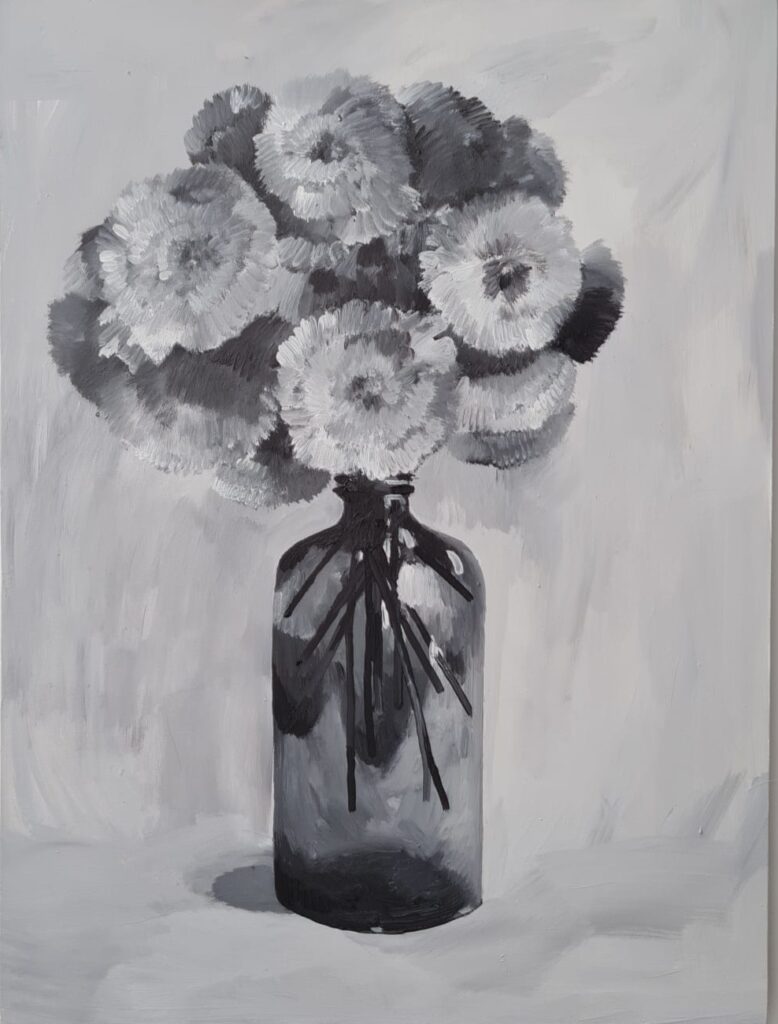 Matheus Guilherme - Sem título (Floral X), 2022, Acrílica sobre tela, 70 x 50 cm