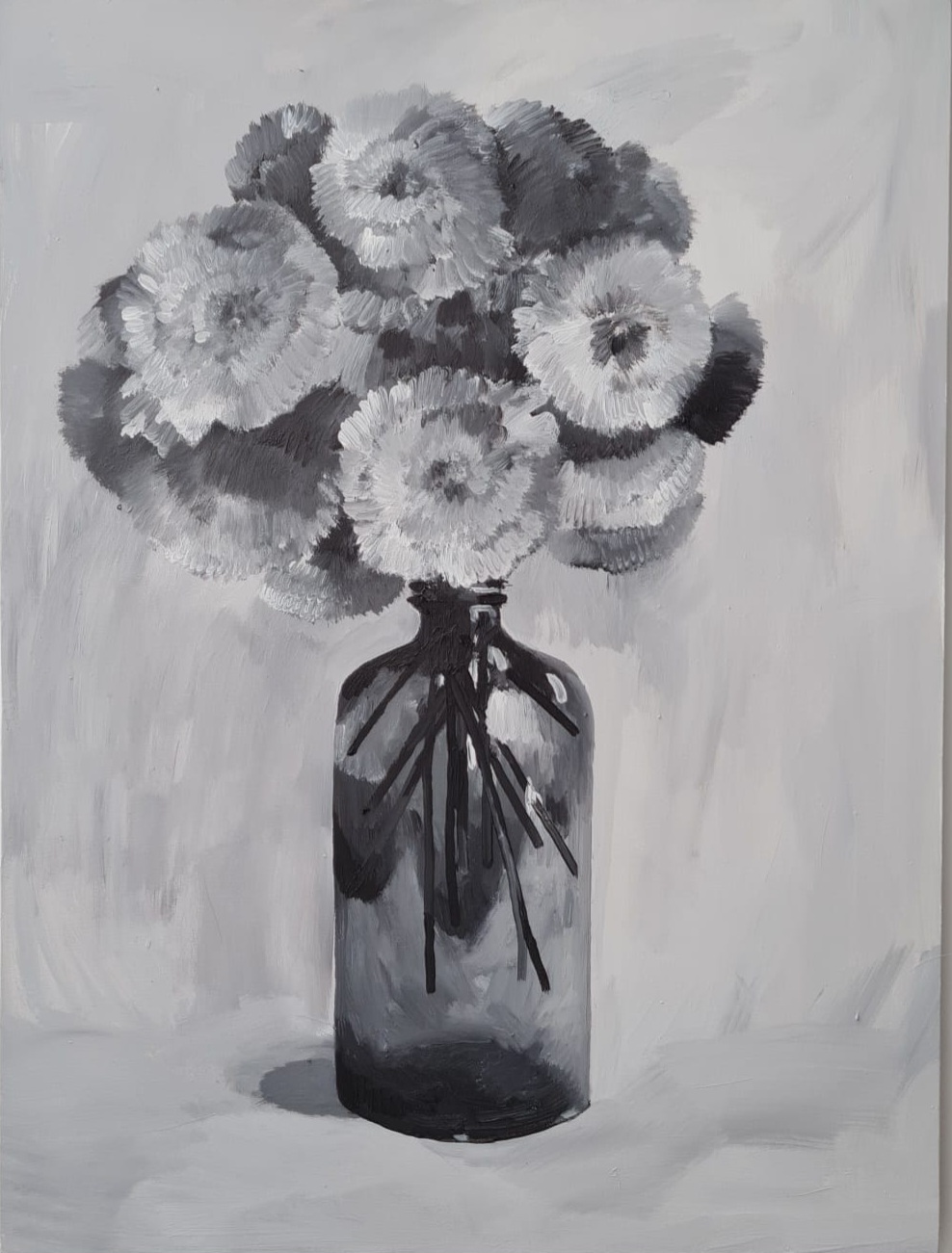 Matheus Guilherme - Sem título (Floral X), 2022, Acrílica sobre tela, 70 x 50 cm