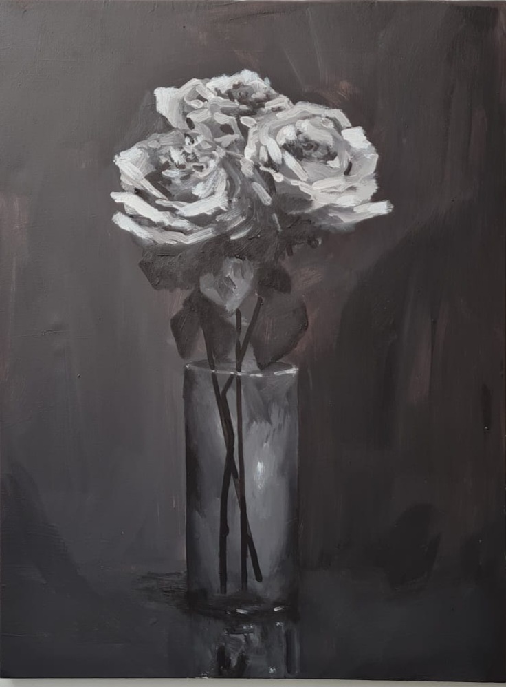 Matheus Guilherme - Sem título (Floral XX), 2022, Acrílica sobre tela, 70 x 50 cm